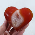 40mm Big Healing Shaped Natural Quartz Gem Stone Red Agate Quartz Crystals Hearts for Home Decor