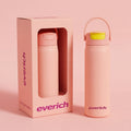 Everich 32oz 40oz Wide Mouth Vacuum Insulated Double Wall Stainless Steel Sports Water Bottle with Lids