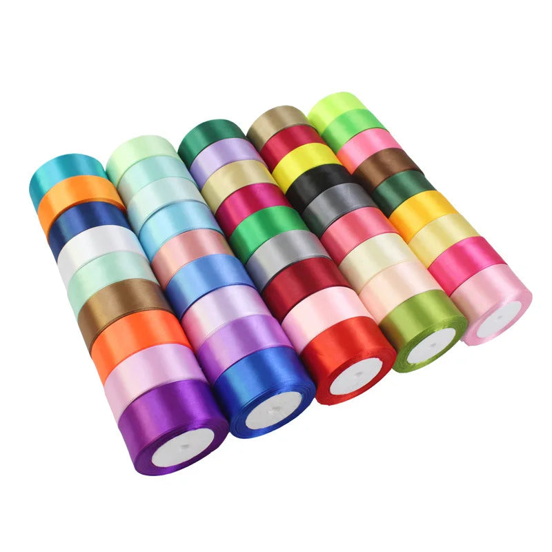 Fall in Color 40mm 25yards 26 Colors Pink Polyester Silk Satin Bow Ribbon Roll for Flower & Gift Wrapping