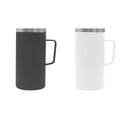 Double Wall Insulated Straight 21oz Mugs Reusable Water Cups Vacuum Stainless Steel Water Bottles With Handle