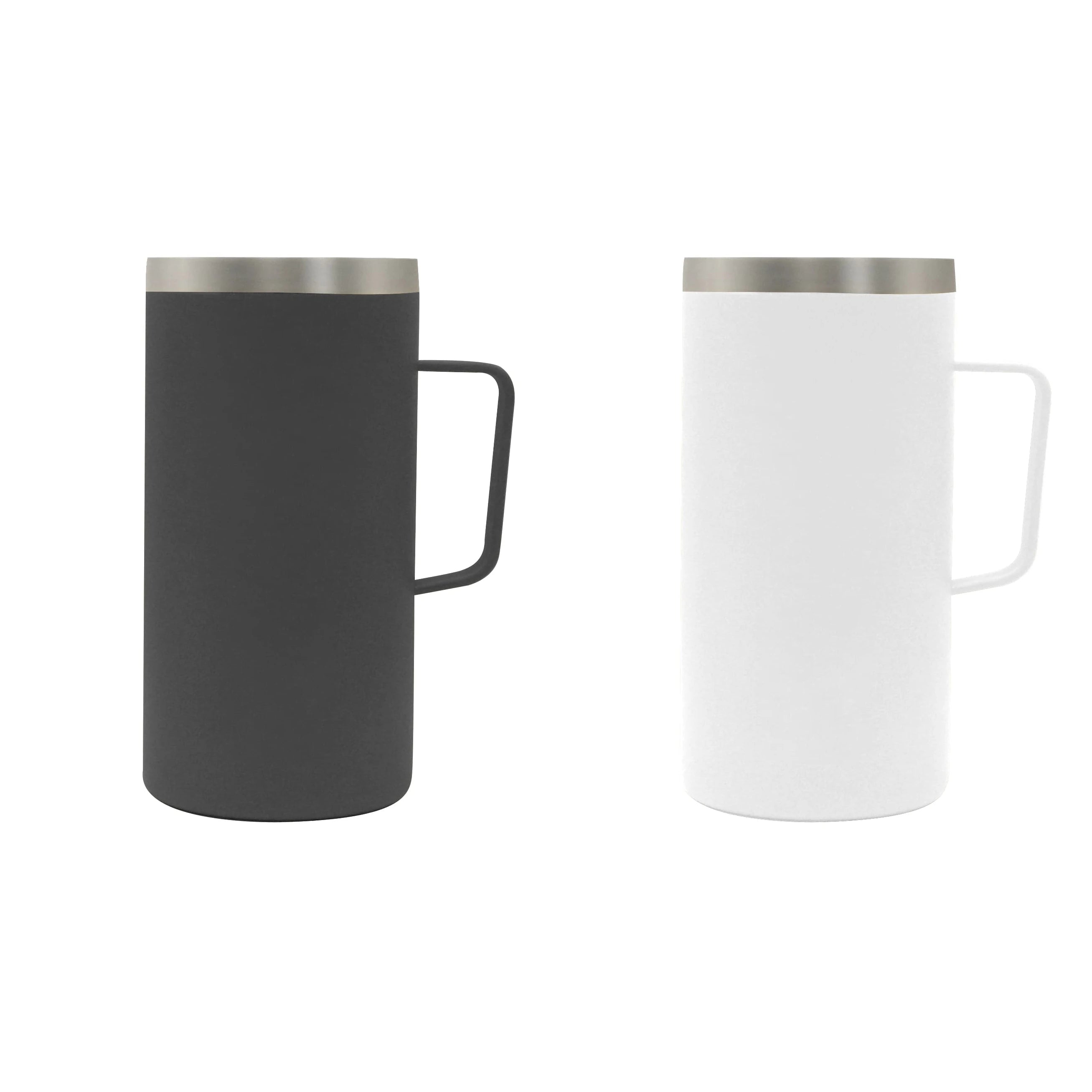 Double Wall Insulated Straight 21oz Mugs Reusable Water Cups Vacuum Stainless Steel Water Bottles With Handle