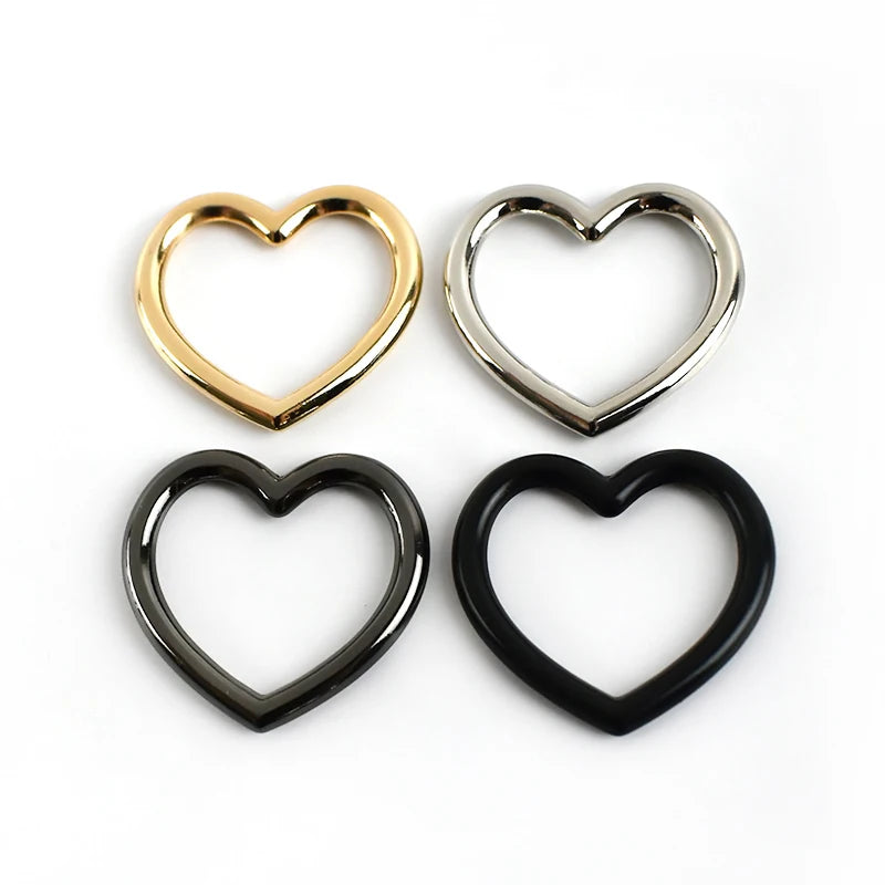 Deepeel BF828 27mm Handbag Hardware Accessories Bag Chain Connecting Buckle Heart Shape Ring Buckles