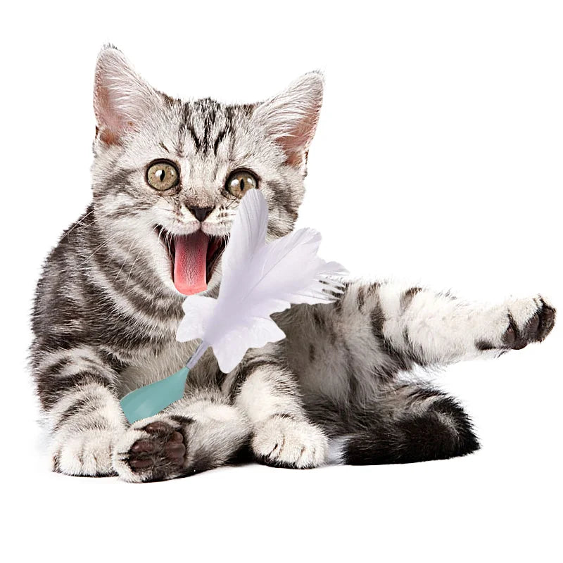 ABS Feather Tumbler Cat Toy Detachable Interactive Pet Toy