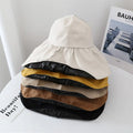 Summer Female Hollow Top Double-Layer Fisherman Hat Sunscreen Hat Black Glue Coating Outdoor UV Sun Protection Sunscreen Hat