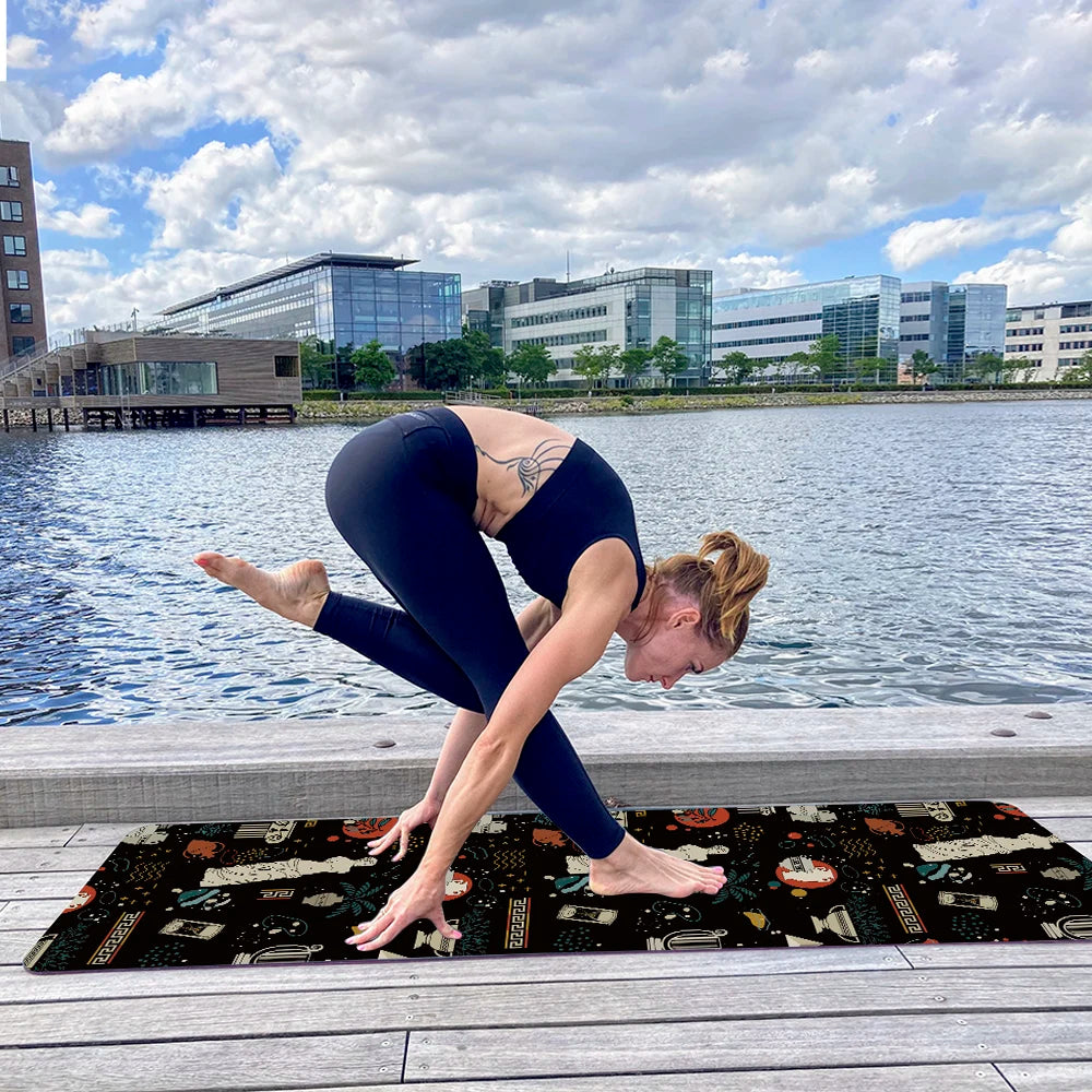 WT023 Custom 3mm Suede Pilates Mat Durable Anti-Slip Nature Rubber Wholesale Yoga Mat From Manufacturer