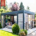 Large Modern Outdoor Bioclimatic Aluminium Louver Pergola with Zip Screen Garden Patio Balcony Oem Wholesale Retractable Pergola