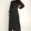 Best Selling Wholesale Fashion Design for Arabic Muslim Black Abaya Dubai Islamic Clothing  Women Muslim Satin Kimono Abaya