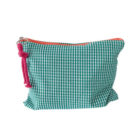 Lightweight Cotton Eco-Friendly Custom Logo Silk Screen Printed Letter Pattern Canvas Makeup Cosmetic Bag 22x18CM Open