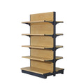 Wood Grain Style Good Looking Customized Gondola Shelving Rack Used in Supermarket