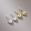 Unique 925 Sterling Silver Keys and Heart-Shaped Locks Pendant for DIY Jewelry Making Wholesale