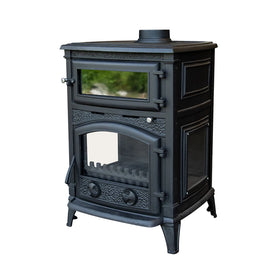 Factory Direct Sale Mild Steel Indoor Cooking Stove Fireplace Accessories Matt Black Eco-Friendly Durable Traditional Design for