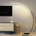 Nordic Modern LED Floor Lamp with Table Metal Shade Arc Standing Design for Hotel Living Room Decor for Corner Fishing