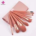 11PCS Custom logo Professional Cosmetics Shadows Makeup Brush and Bag  Sets