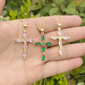 Fashion Hot Selling 18K Gold-plated Cross Zircon Necklace Fashion Trend Temperament Personality Retro Pendant Necklace