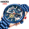 2025 NIBOSI 2591 Moon Quartz Men Hot Sale Watches Men Wrist New Quartz Watch Factory Wristwatches Sales Wrist Watch