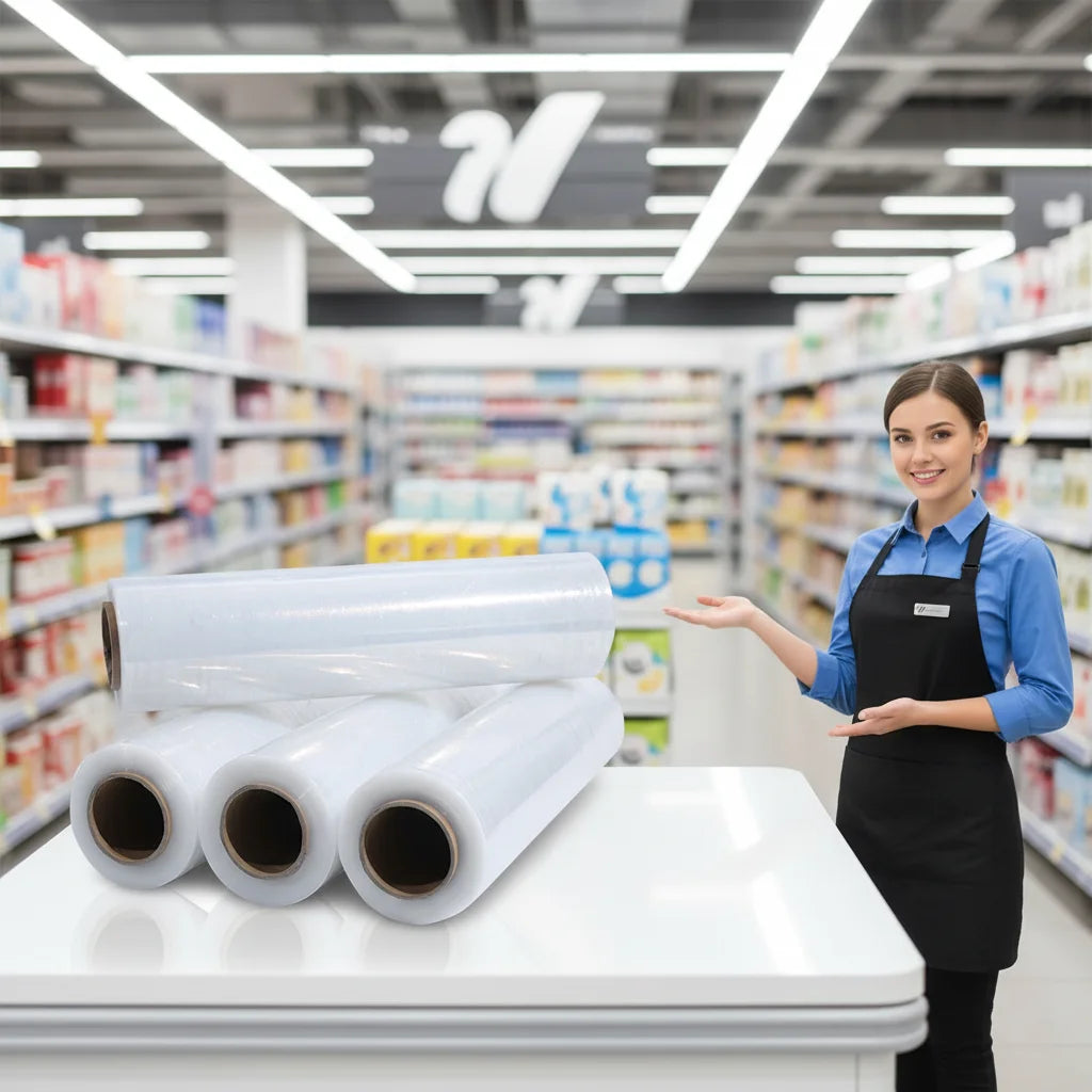 Factory Price Pallet Packaging Film LLDPE Soft Stretch Film 500mm X 300m Rolls for Packaging