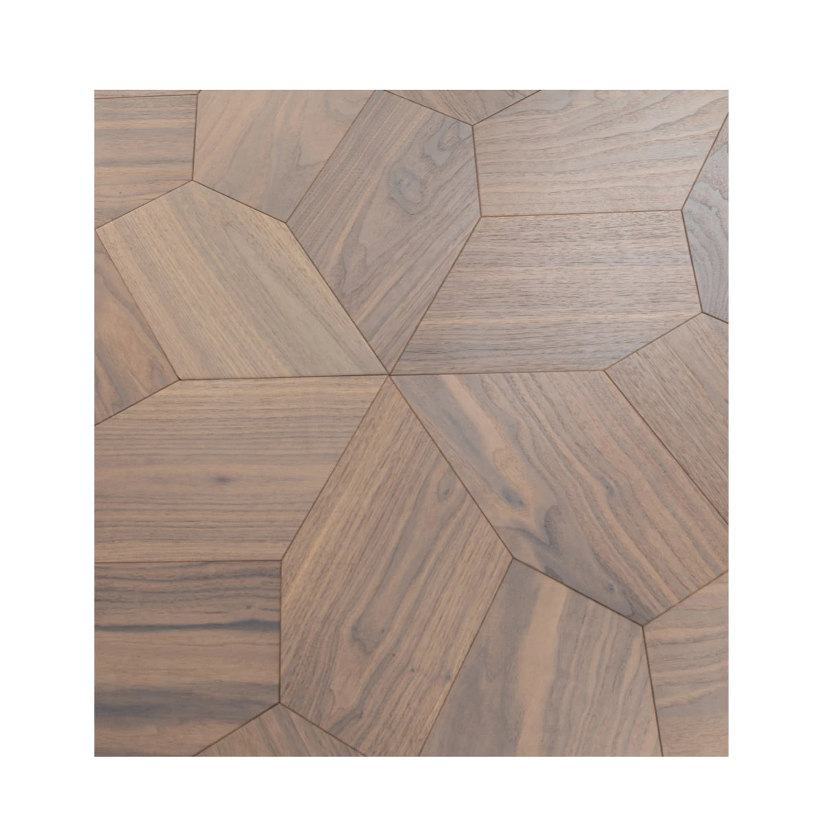 American Black Walnut European Design Multilayer Engineered Chevron Parquet Flooring UV Lacquered Surface Click AB Grade 25 Year