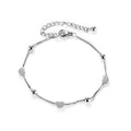 New Fashion Selling Jewelry Exquisite Chain Stainless Steel Heart Charm Fashion Simple Bracelet for Women 1163