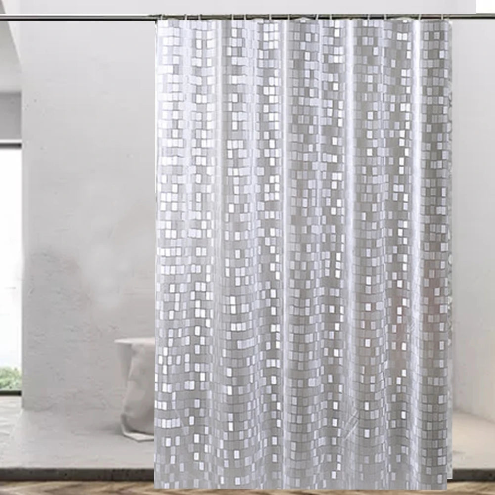 Factory Price 1.8x2m PEVA 3D Waterproof Shower Curtains Transparent Clear Luxury Bath Partition White Bathroom Curtain