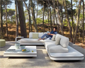 Hot Selling Modern Sectional Sofa Set Outdoor Aluminum Furniture with Cushions for Garden and Patio
