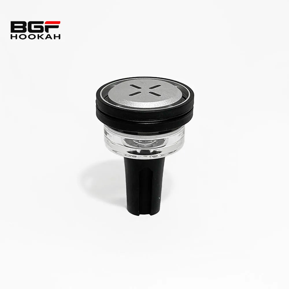 High Quality Customizable Factory Wholesale Portable Hookah Head Shisha Bowls Silicone + Glass + Metal Crystal Lacquer