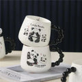 Wholesale Funny Porcelain Coffee Cup 3D Cute Panda Decorative Ceramic Coffee Tea Mugs With Spoon