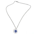 Women 925 Sterling Silver Necklace Floral Resin Jewelry Pressed Flower Preserved Dried Flower Pendant Resin Flower Necklace