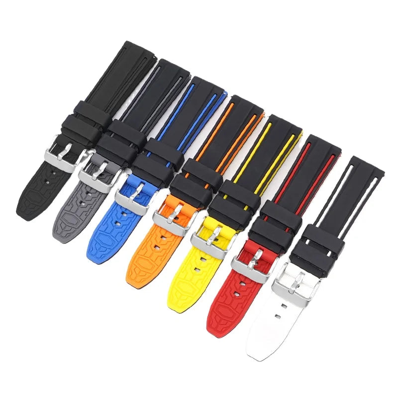 Eraysun Silicone Wrist Band 20/22/24/26mm Quick Durable Release Waterproof for Huawei Gt 2 Samsung Galaxy Gear Watch Strap