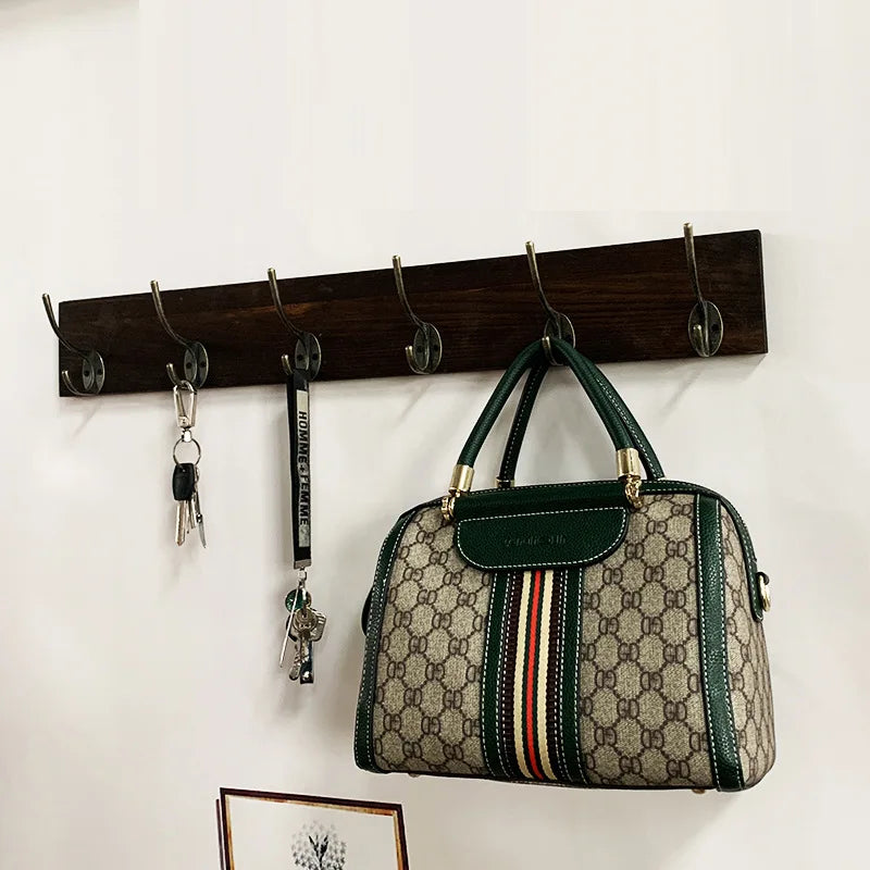 Entryway Mudroom Kitchen Key Ring Hat Bag Towel Farmhouse Rustic Wall Wooden Coat Rack Wall Mount Hook Hanger Backpack