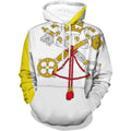 Fitspi Wholesale Custom Country Vatican Flag 3d Printed Hooded Sweatshirt Pullover Hoodies With Pocket Unisex Dropshipping