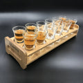 Wholesale Hot Selling Classic Mini Shot Glass Set Set of 12 Pieces with Bamboo Bracket