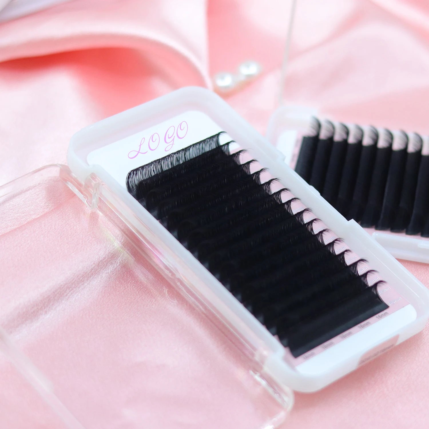 Allison 0.03 Volume Custom Russian Matte Las Extension Supplies Private Label Lash Trays Eyelash Extension Russian Lash Trays