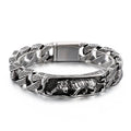 KALEN Vintage 22cm Silver/Gold Stainless Steel Tiger Pattern Link Bracelets
