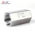 1/4 Air Check Valve 316/304 Air Check Valve High Pressure Hexagon Female Thread One Way Non Return Valve Stainless Steel