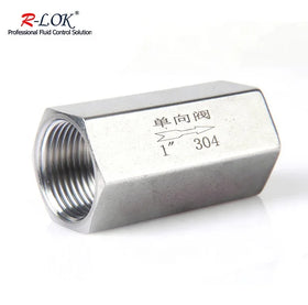 1/4 Air Check Valve 316/304 Air Check Valve High Pressure Hexagon Female Thread One Way Non Return Valve Stainless Steel