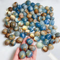 Wholesale Blue Onyx Crystal Tumble Stones Natural Blue Onyx Agate Healing Tumbled Stone Crystal