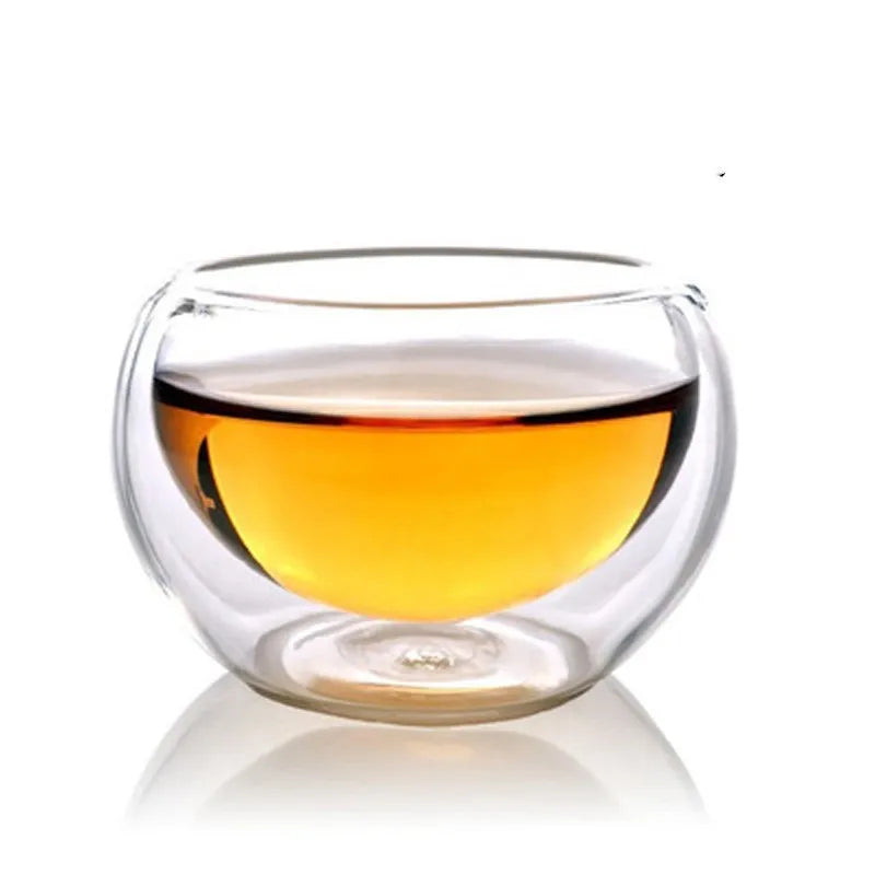 Ecocoffee Borosilicate Glass Mug Fancy Tea Cups Double Walled Glass Tea Cups Kitchen Accessories S036 L