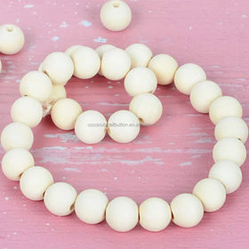 Good Quality DIY Jewelry Accessories Key Chain Decor 25mm Natural Round Hole No Letter Wooden Beads