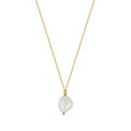 GPN22 RINNTIN Handmade Fine Jewelry 925 Sterling Silver Irregular Real Cultured Baroque Pearl Pendant Necklace Gifts for Her