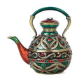 SHINNYGIFTS Vintage Bronze Teapot Decorative Box Creative Enamel Metal Jewelry Box with Czech Stones Plated Technique Wholesale
