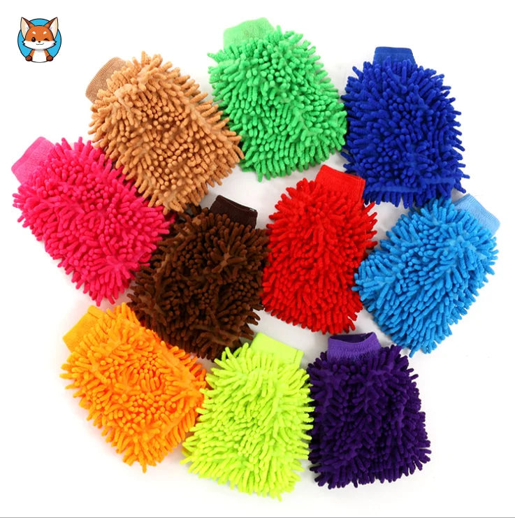 Microfiber Chenille Waterproof Car Wash Gloves Compressed Quick-Dry Eco-Friendly Multi-Function Mitts for Car Cleaning
