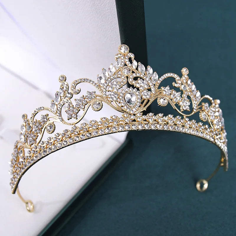 Diamond Wedding Bridal Pageant Rhinestone Crystal Tiaras Crown Molding Headpieces for Queens and Bride