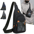 2024 New Nylon Shoulder Bag Fashion Men's Solid Color Crossbody Bag Casual European and American Men's Bag