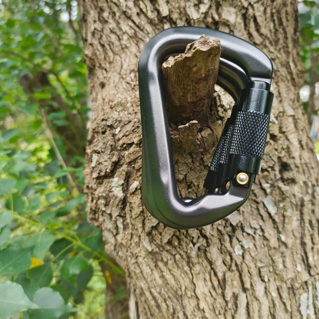Outdoor Auto-Locking Aluminum Swivel Carabiner with Mountain Climbing Buckle for Luggage Hanging Belt Buckles Product Category