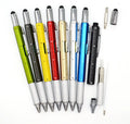 Custom Logo Two-in-One Multi-Function Metal Ballpoint Pen for Stylus 1.0mm Writing Width Durable Orange  for Gift Experience