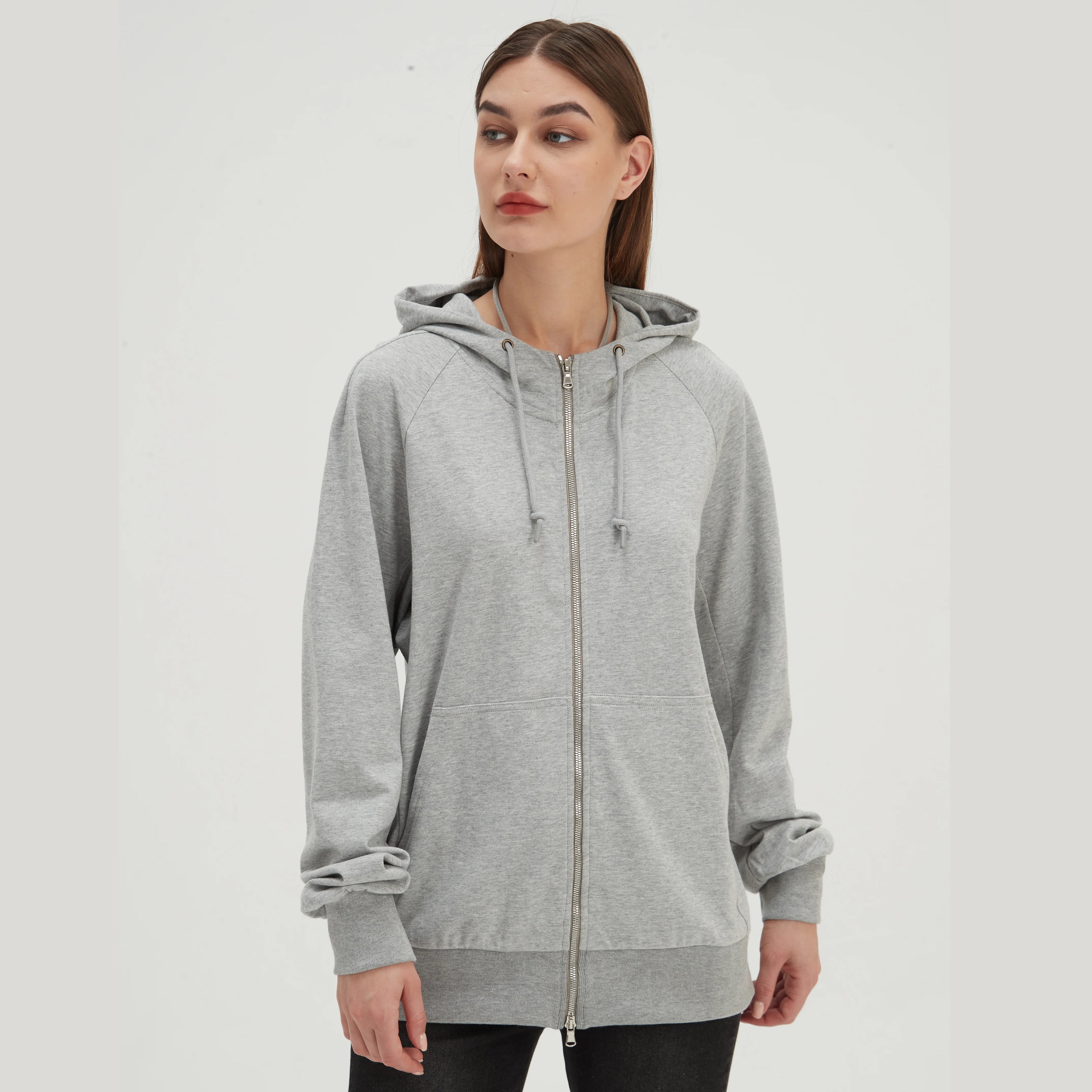 EMF Protection Silver Fiber Infused Cotton Faraday Hoodie with Shielding Zipper Full Protect