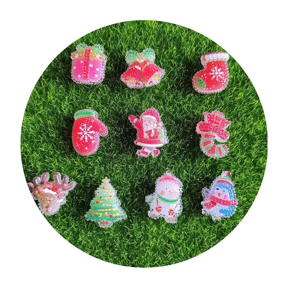 ODM 100pcs Christmas Decor Gifts Slime DIY Resin Beads for Hair Accessory Customization Phone Fashion Accessories