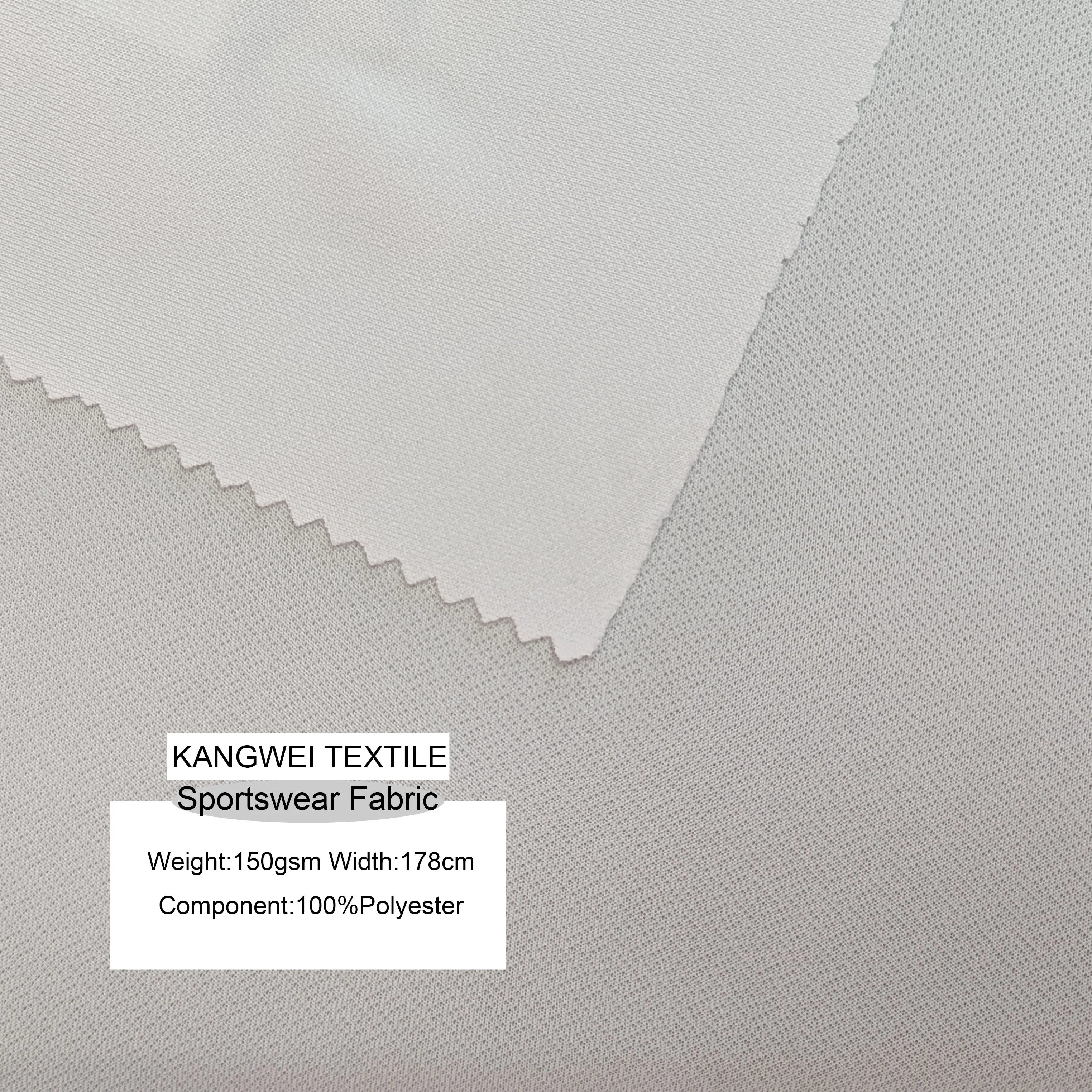 100% Polyester Tangled Net Sportswear Fabric Breathable 150gsm 178cm Knitted T-shirts Twill Style Outdoor Use Plain Girls