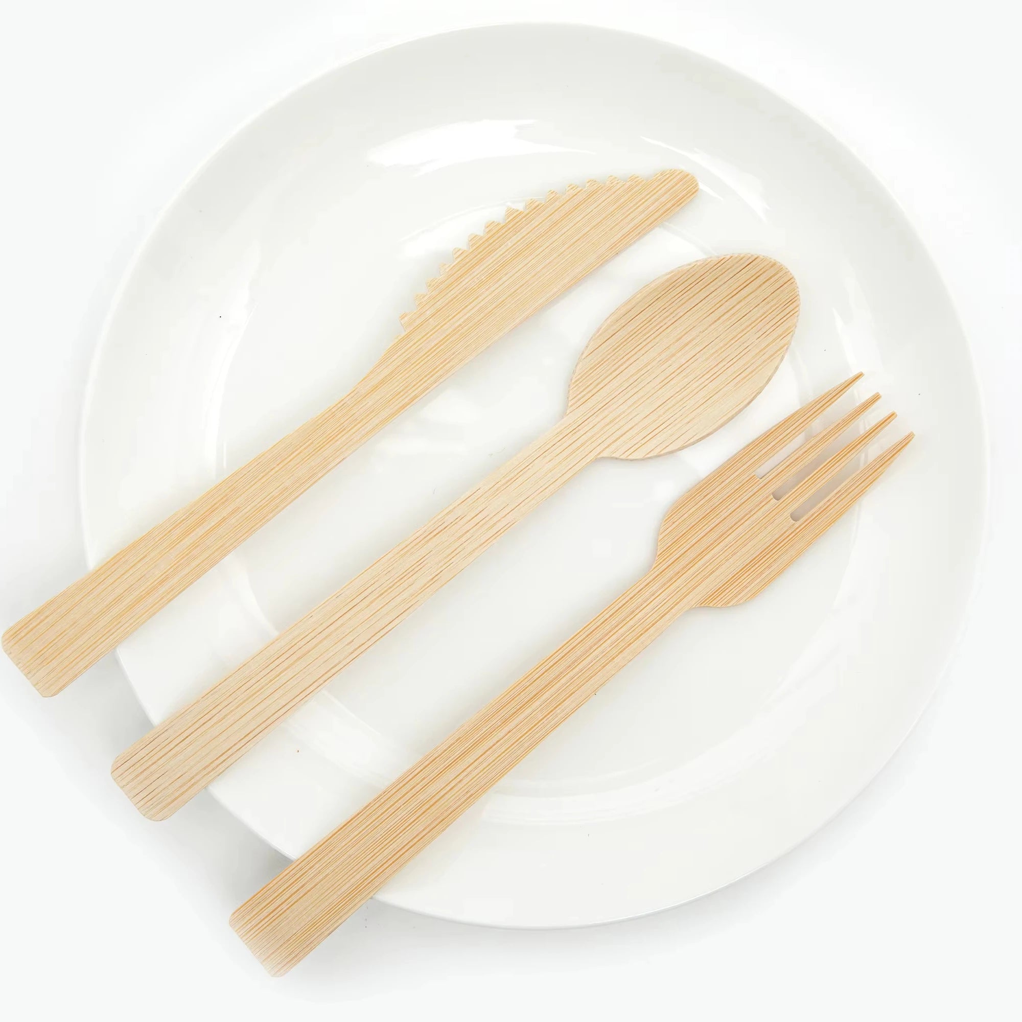 Gianty Disposable Bamboo Cutlery Set for Parties Eco-Friendly and Elegant