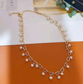 Hot Sale Lace Love Necklace 5-6mm High Quality Freshwater Pearl Gold Plated AAA Potato Shape Trendy High-end Necklace for Women